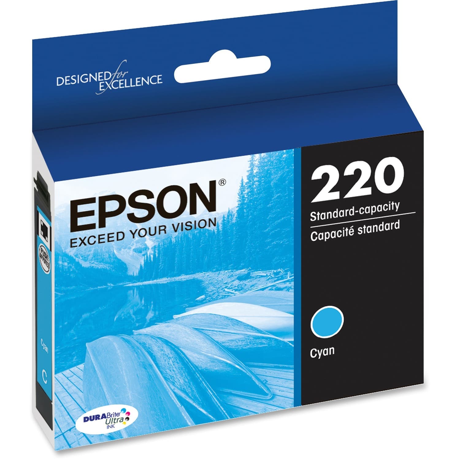 Epson DURABrite Ultra 220 Original Standard Yield Inkjet Ink Cartridge - Cyan (T220220-S)