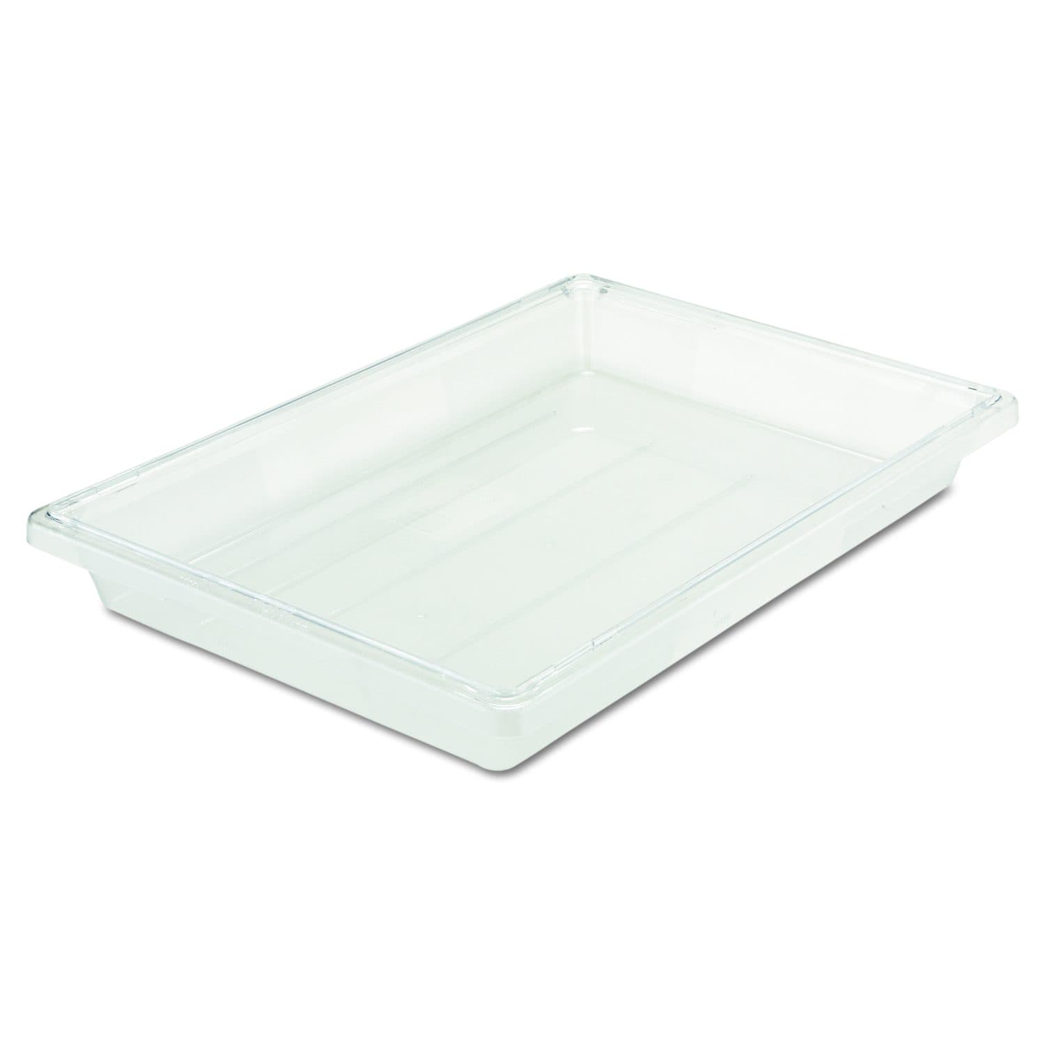 Food/Tote Boxes, 5 gal, 26 x 18 x 3.5, Clear, Plastic