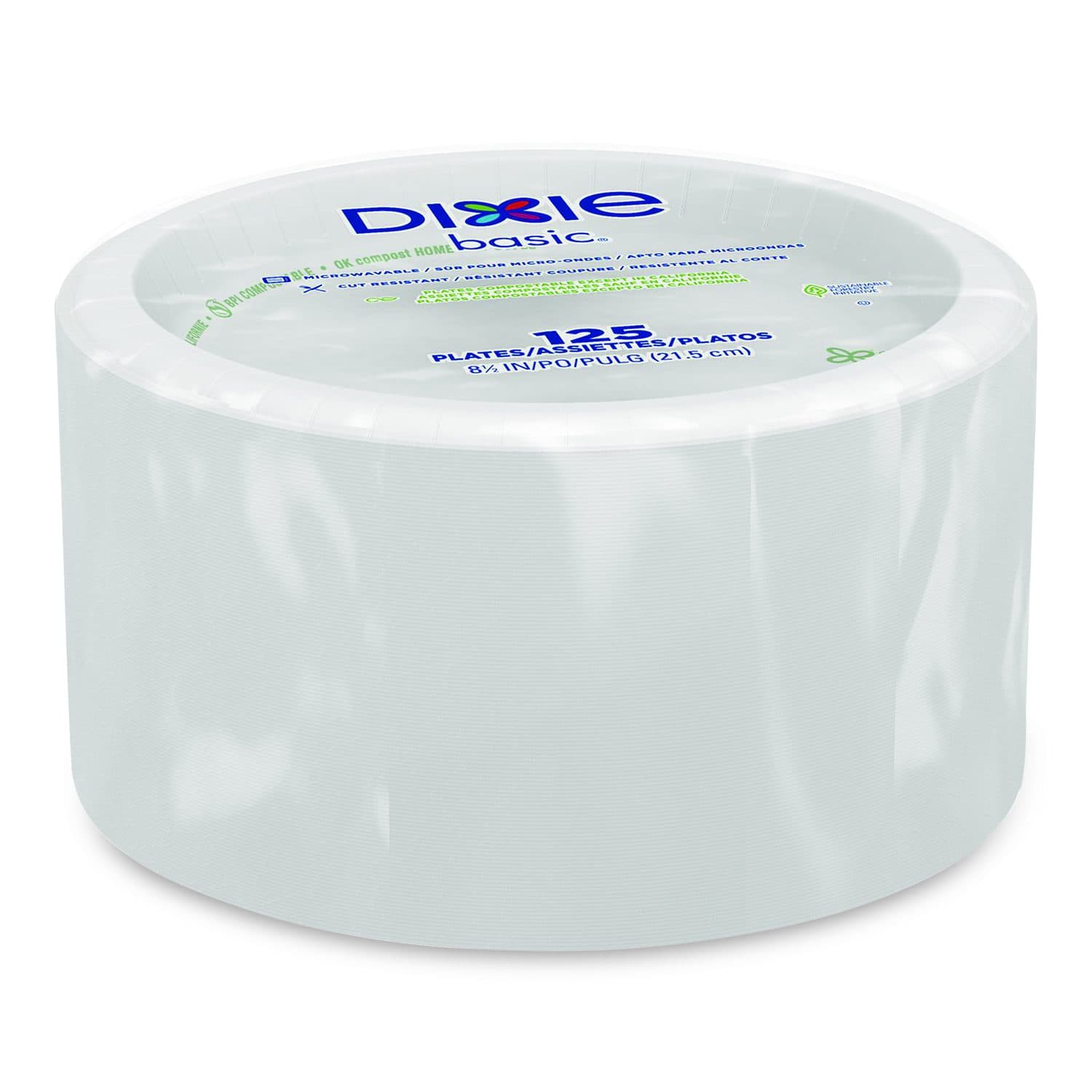 Dixie Basic® 8-1/2" Lightweight Paper Plates by GP Pro