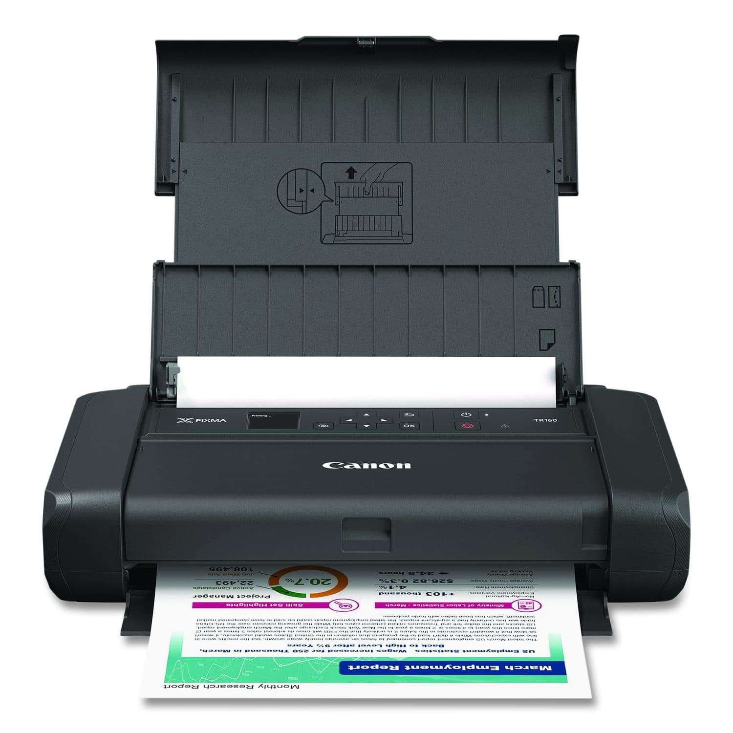 Canon PIXMA TR160 Portable Wired/Wireless Inkjet Printer - Color