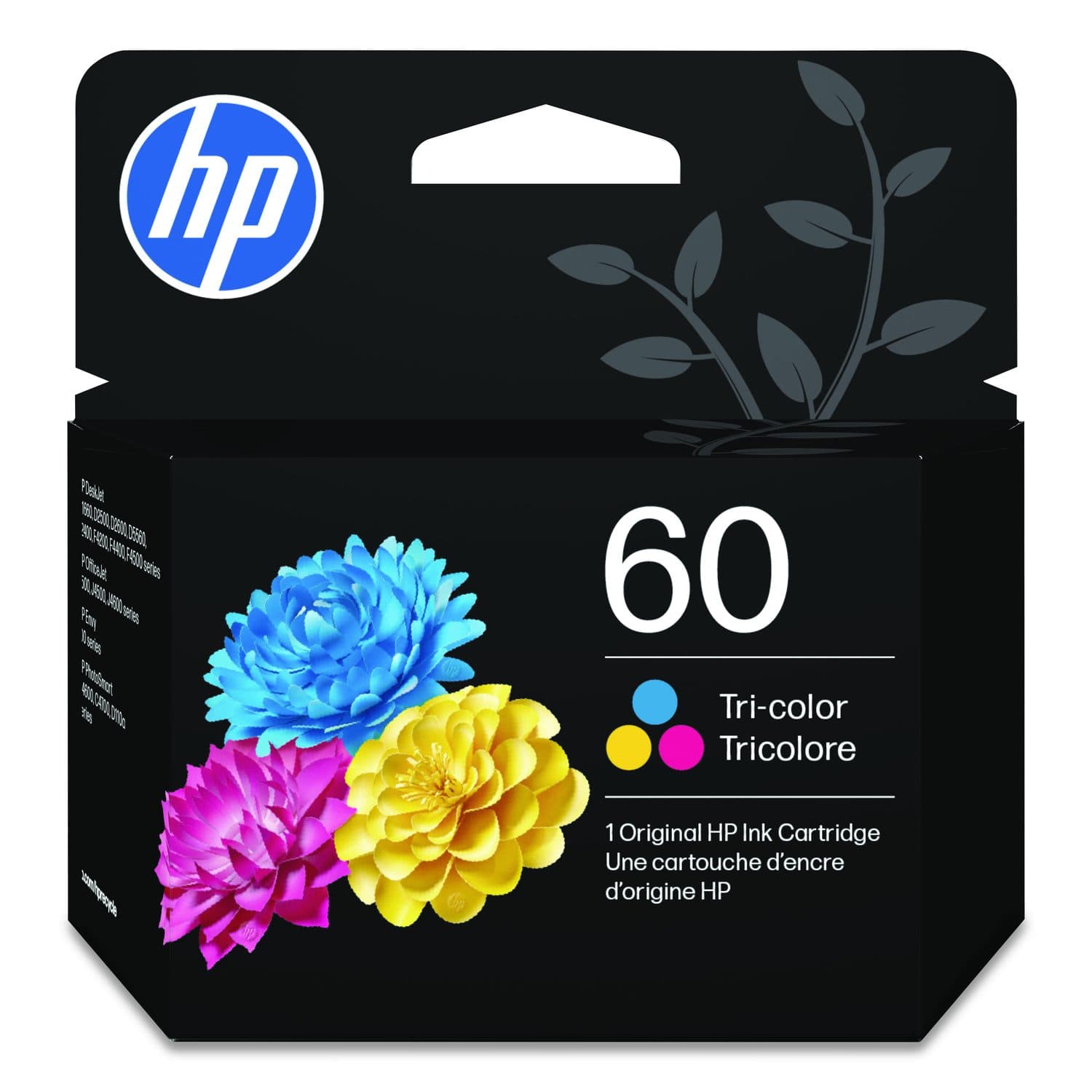 HP 60 Tri-Color Original Ink Cartridge (CC643WN)