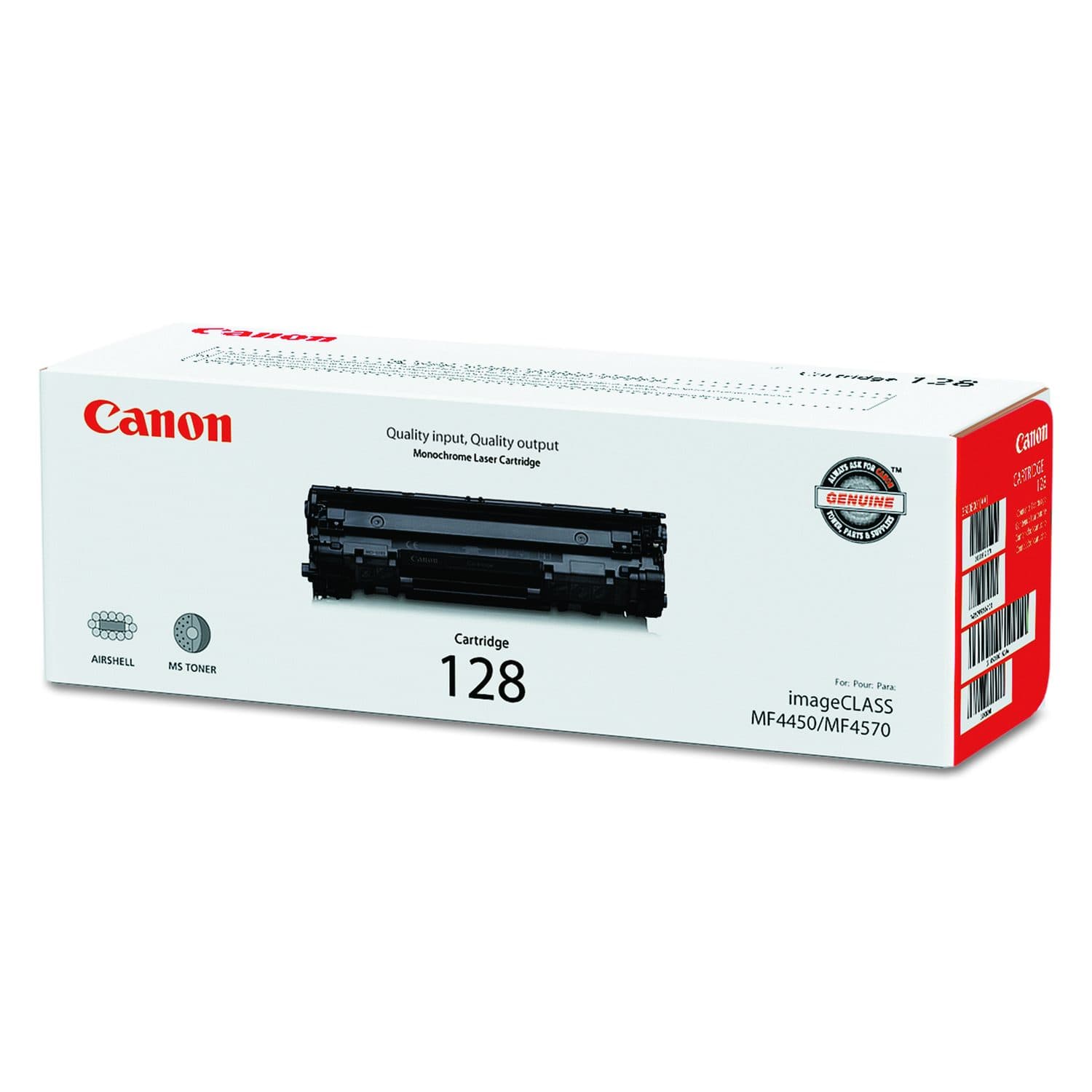 Canon 128 Toner, 2,100 Page-Yield, Black (3500B001)