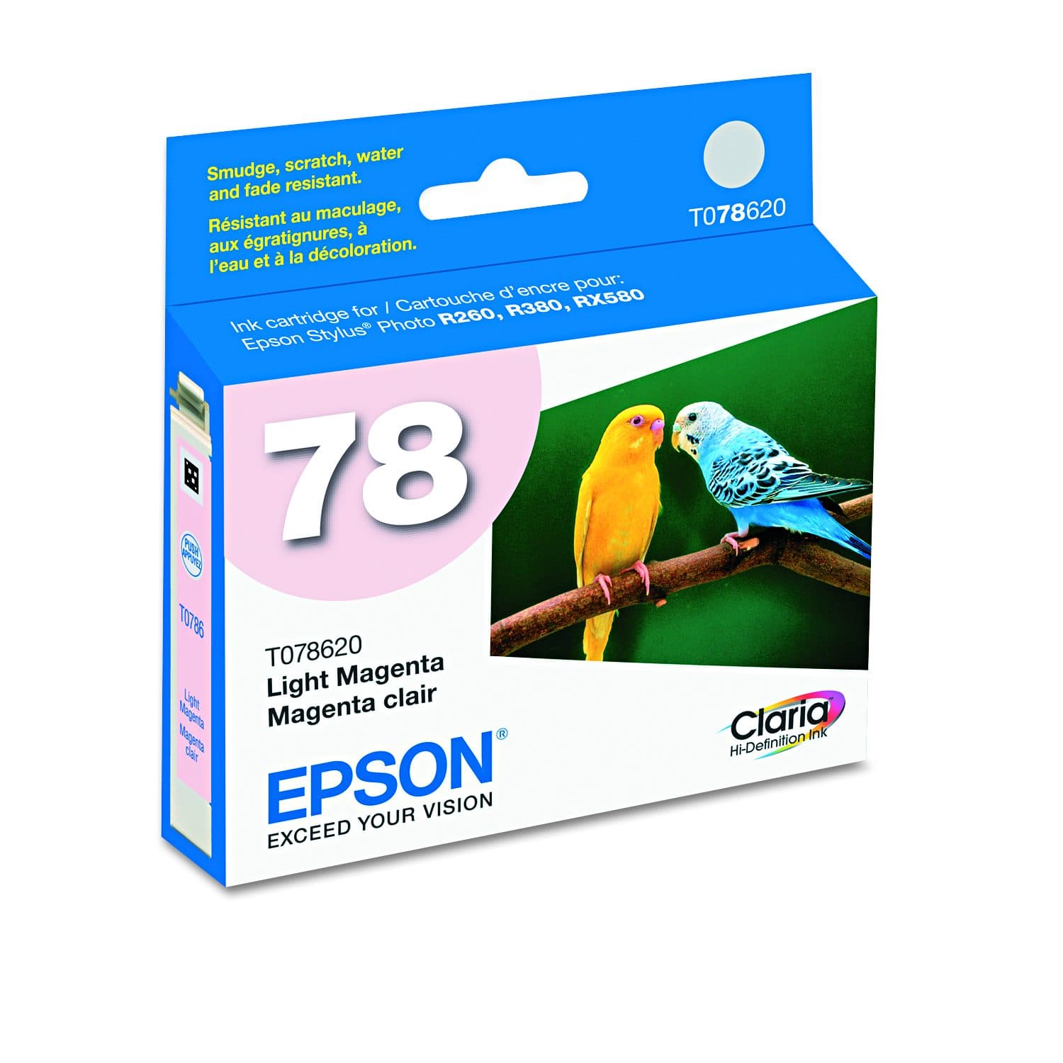 Epson 78 Claria Ink, 430 Page-Yield, Light Magenta (T078620-S)