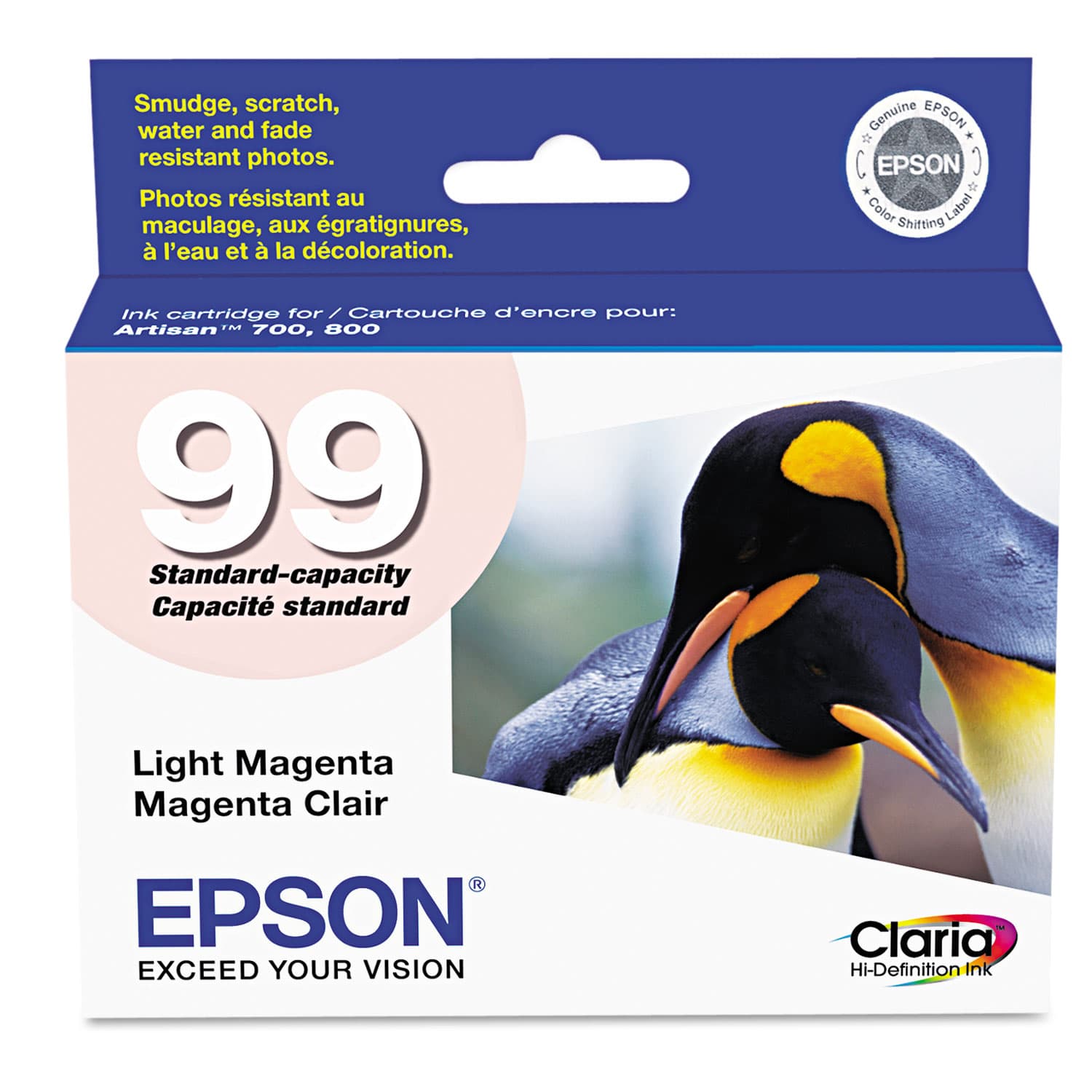 Epson 99 Claria Ink, 450 Page-Yield, Light Magenta (T099620-S)