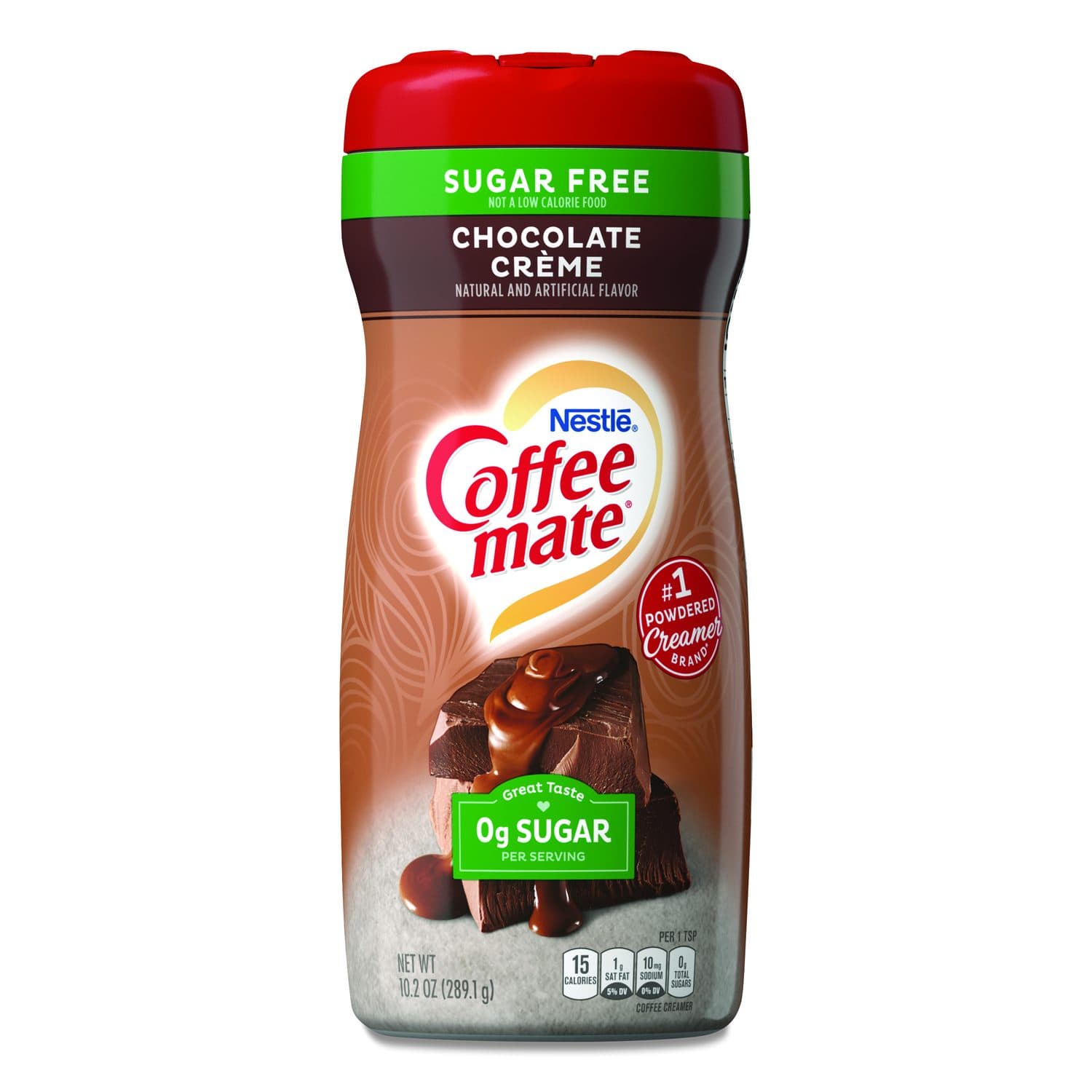 Sugar Free Chocolate Cream Powdered Creamer, 10.2 oz Canister