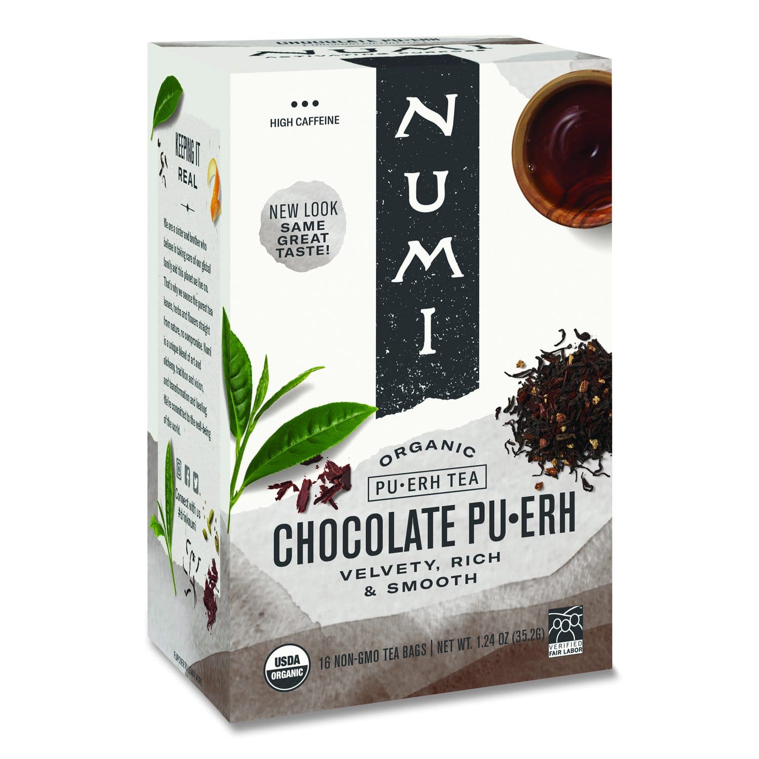 Organic Tea, Chocolate Puerh, 1.13 oz Filterbag, 16/Box