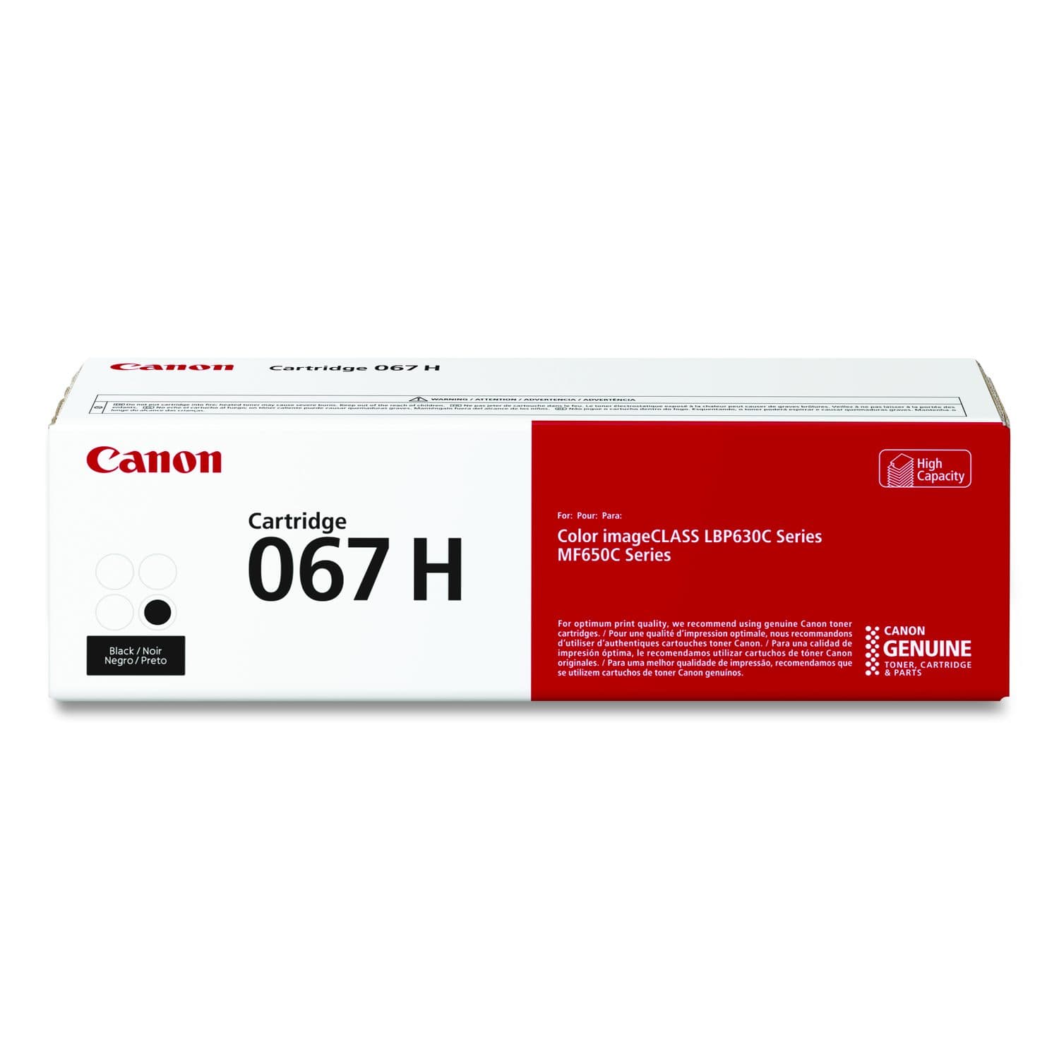 Canon 067H High-Yield Toner, 3,130 Page-Yield, Black (5106C001)