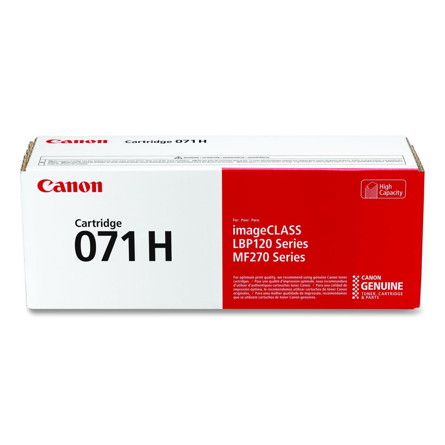 Canon 071H High-Yield Toner, 5,500 Page-Yield, Black (5646C001)