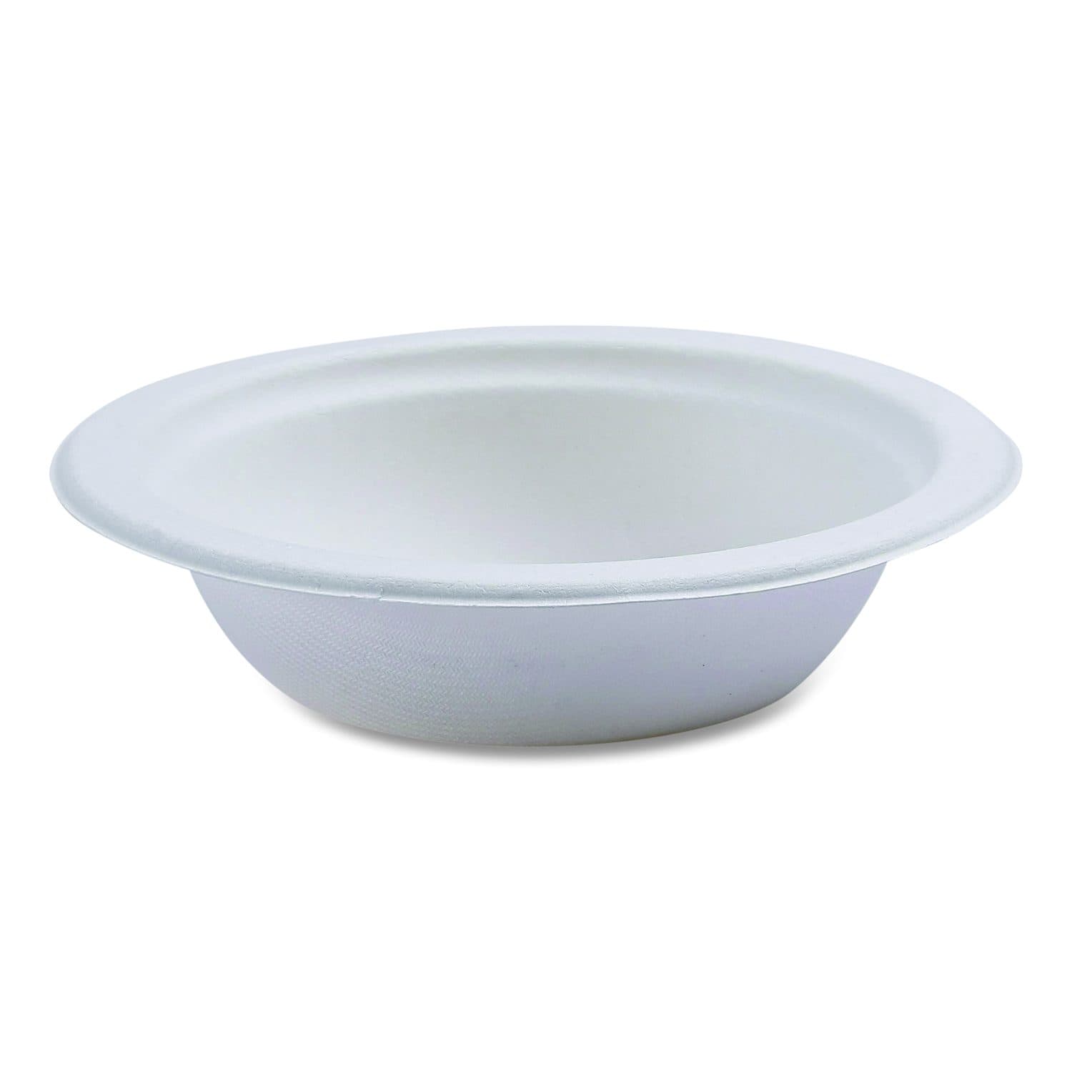Vanguard Renewable and Compostable Sugarcane Bowls, 12 oz, White, 1,000/Carton