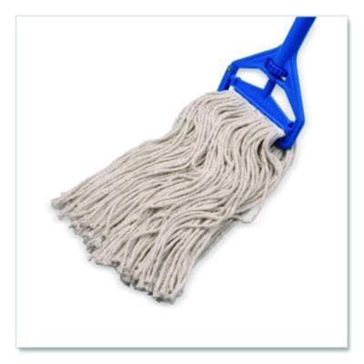 Full Weight Cut End Mop Head, Cotton, 16 oz, White