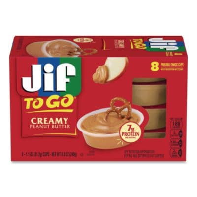 Creamy Peanut Butter Cups, 1.1 oz Cup, 8/Box