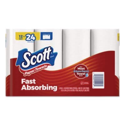 Choose-A-Sheet Kitchen Roll Paper Towels, Double-Roll, 1-Ply, 6.5 x 11, White, 102 Sheets/Roll, 12 Rolls/Pack