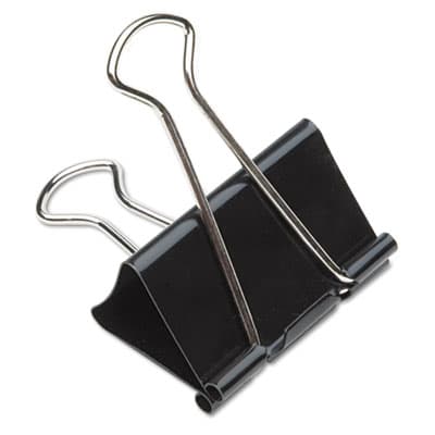 NSN2855995, SKILCRAFT Binder Clip, Large, Black/Silver, Dozen