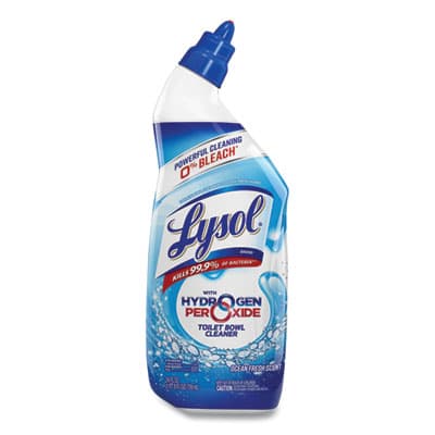 Toilet Bowl Cleaner with Hydrogen Peroxide, Ocean Fresh Scent, 24 oz Angle-Neck Bottle