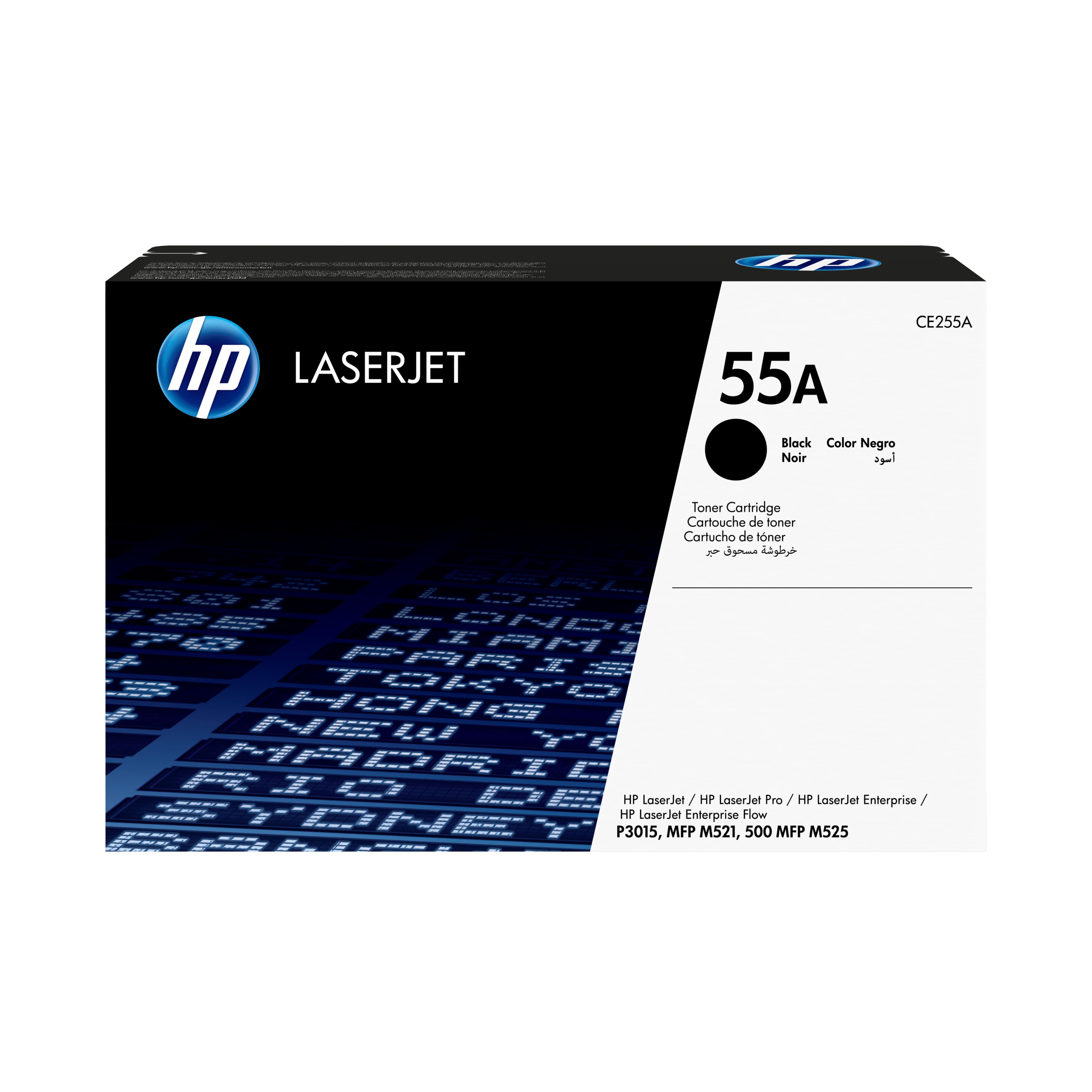 HP 55A Black Original LaserJet Toner Cartridge (CE255A)