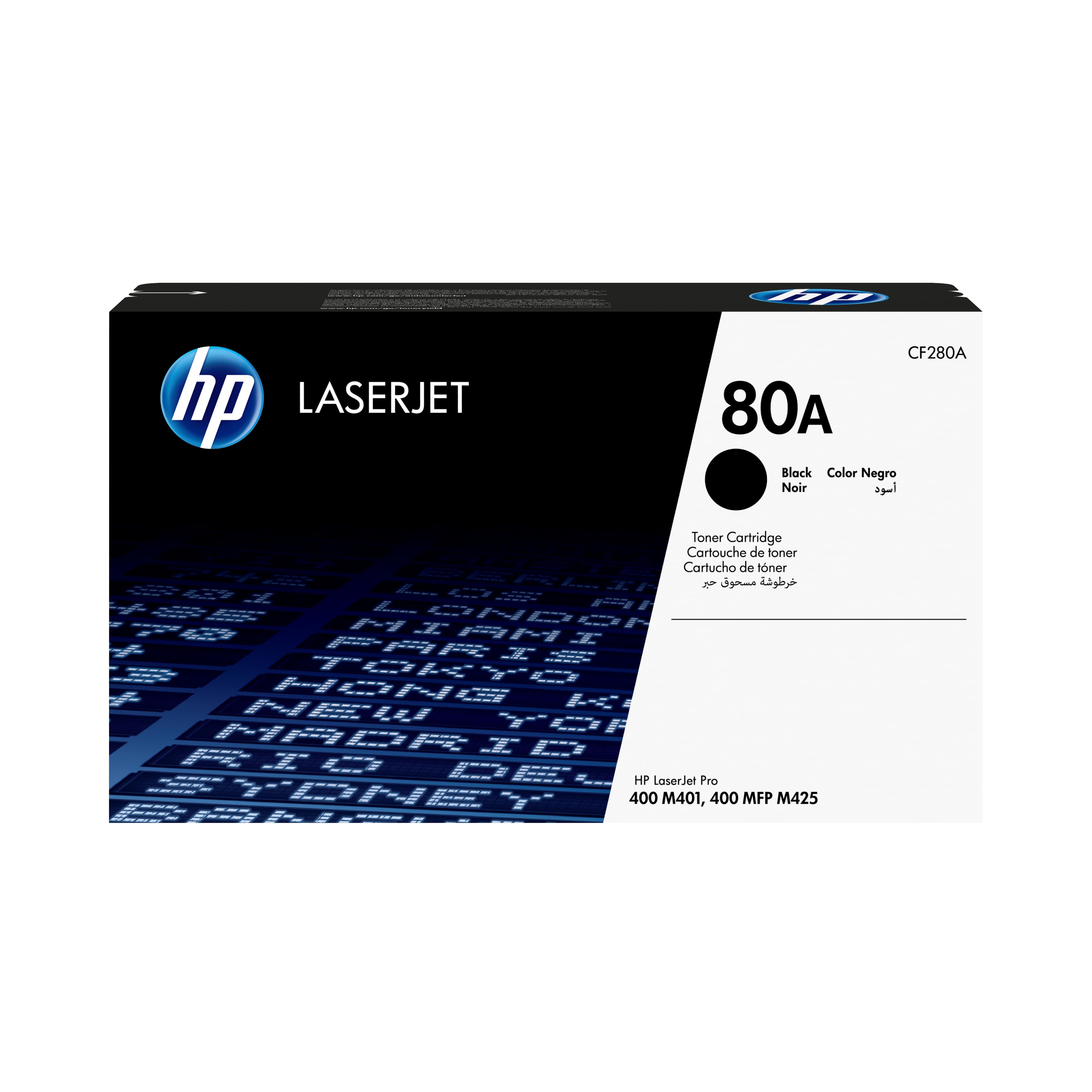 HP 80A Black Original LaserJet Toner Cartridge (CF280A)