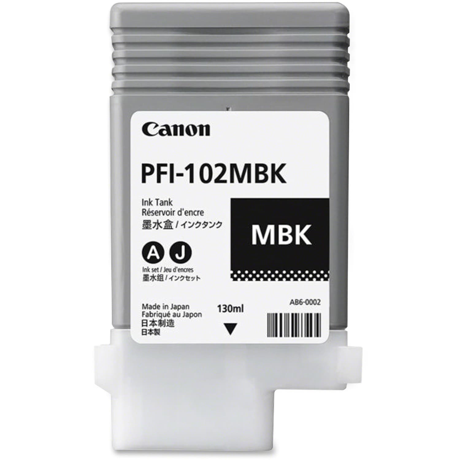 Canon PFI-102MBK Original Inkjet Ink Cartridge - Matte Black (0894B001AA)