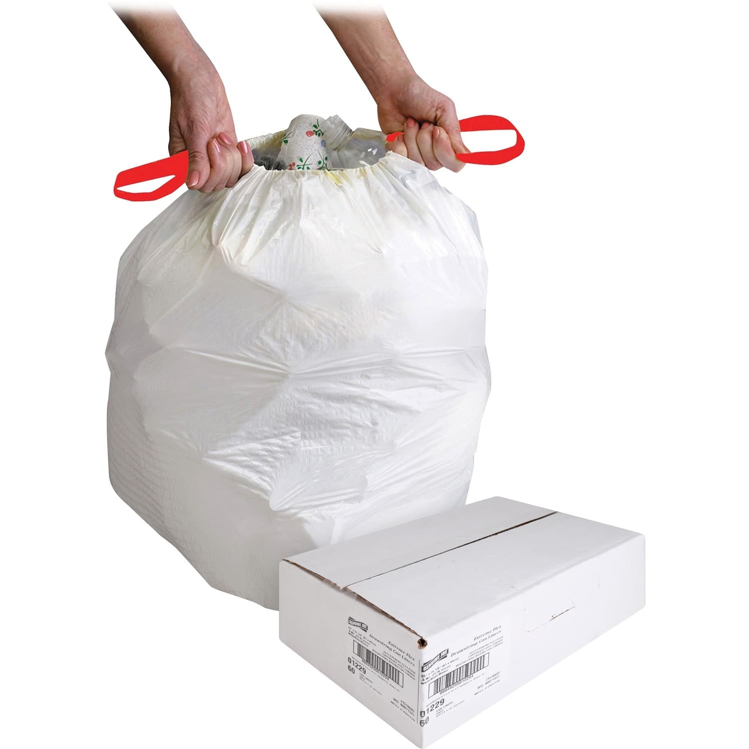Genuine Joe Flexible Drawstring Trash Can Liners
