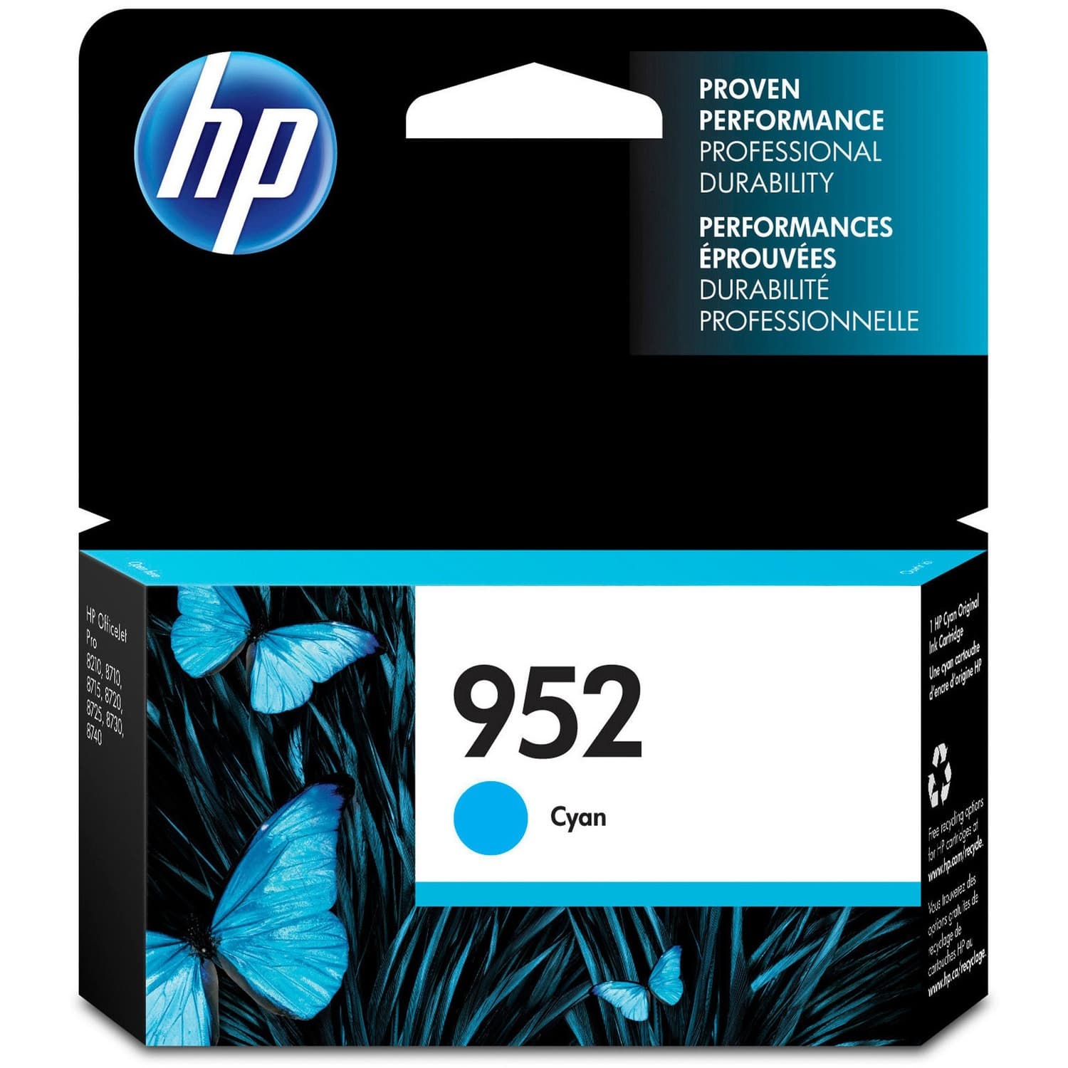 HP 952 Original Inkjet Ink Cartridge - Cyan (L0S49AN)