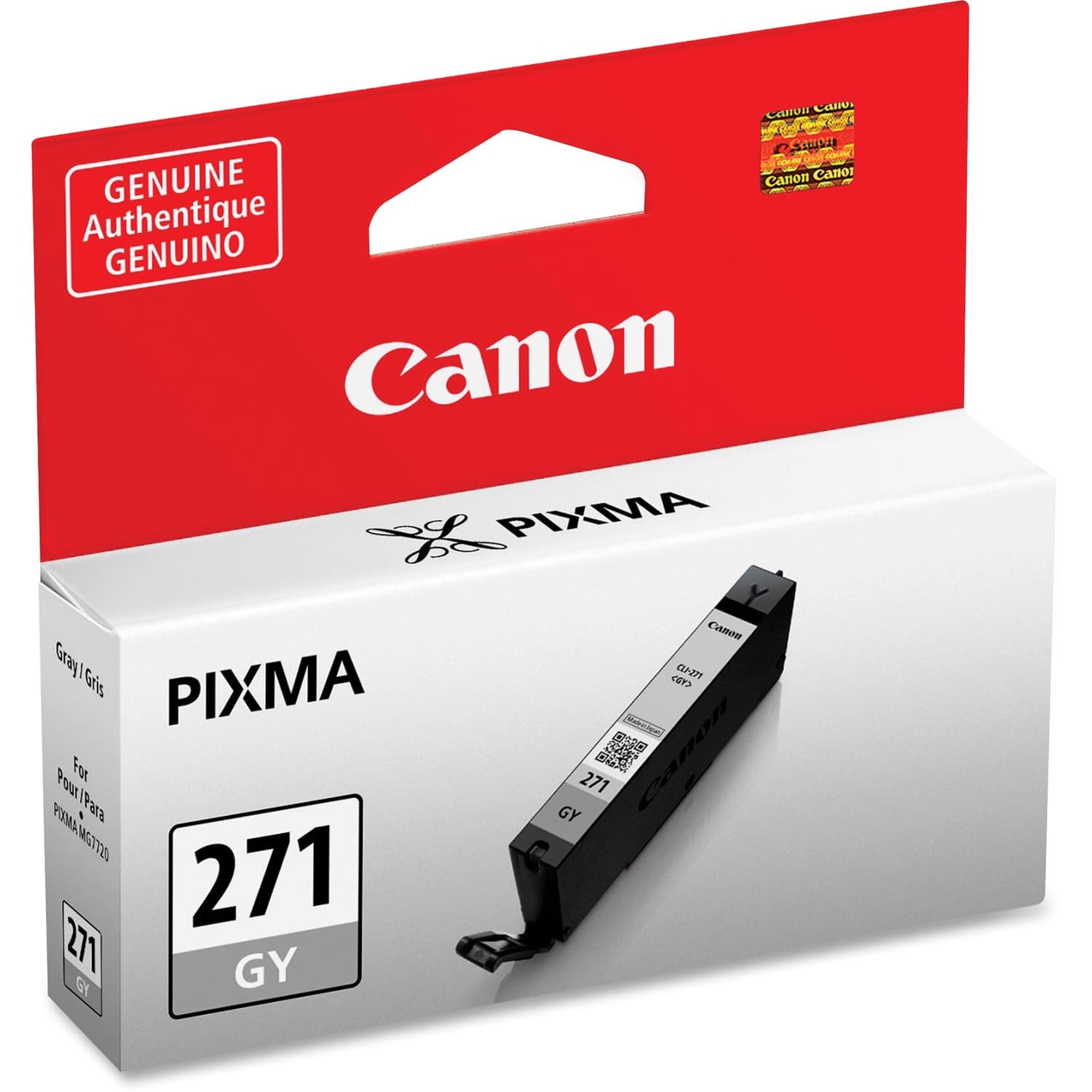 Canon CLI-271 Original Standard Yield Inkjet Ink Cartridge - Gray (0394C001)