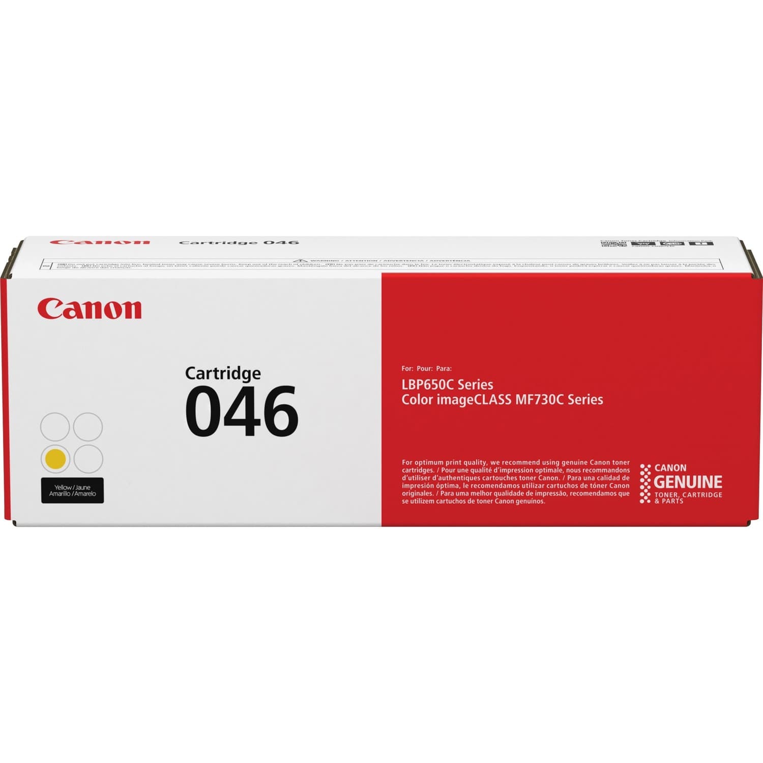 Canon 046 Original Standard Yield Laser Toner Cartridge - Yellow (1247C001)