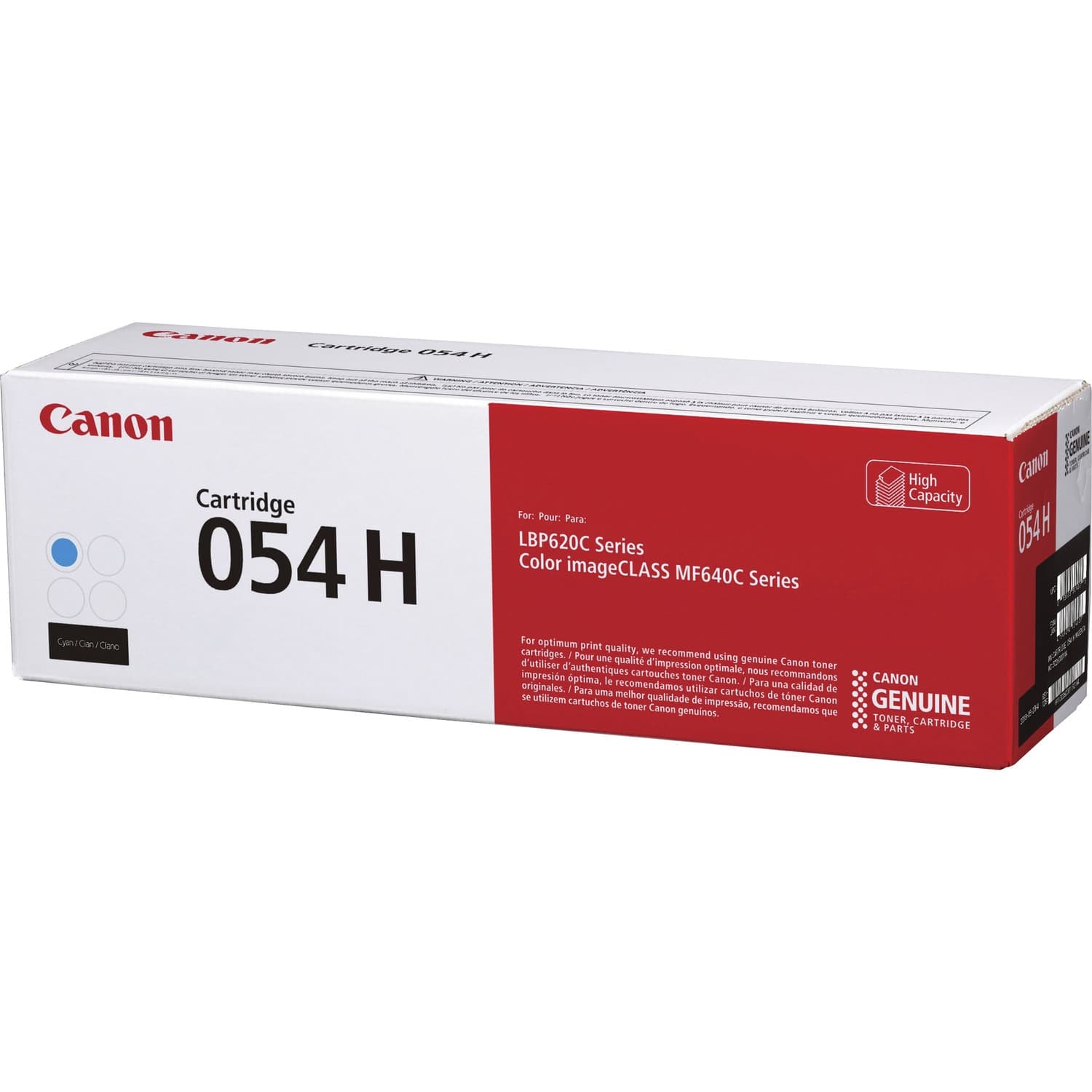 Canon 054H Original High Yield Laser Toner Cartridge - Cyan (3027C001)