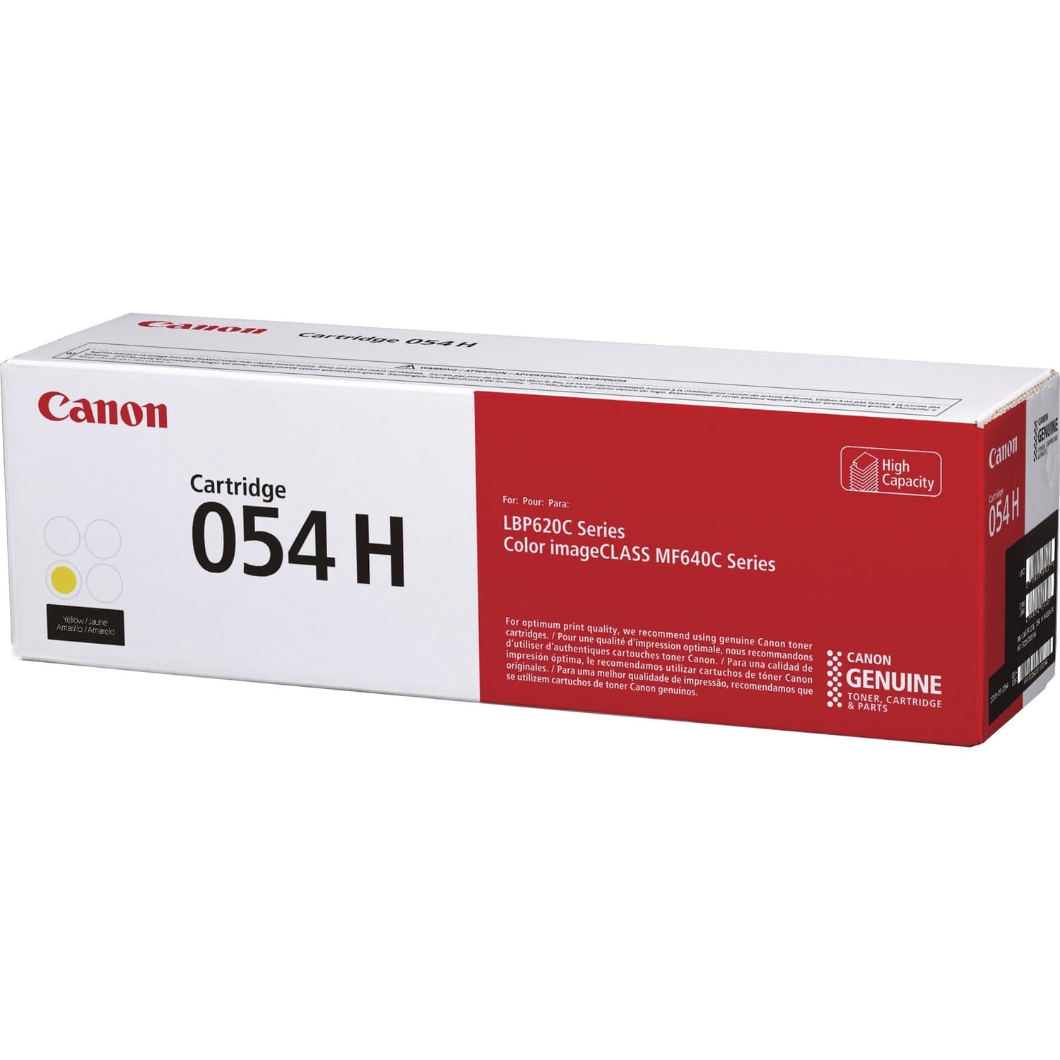 Canon 054H Original High Yield Laser Toner Cartridge - Yellow (3025C001)