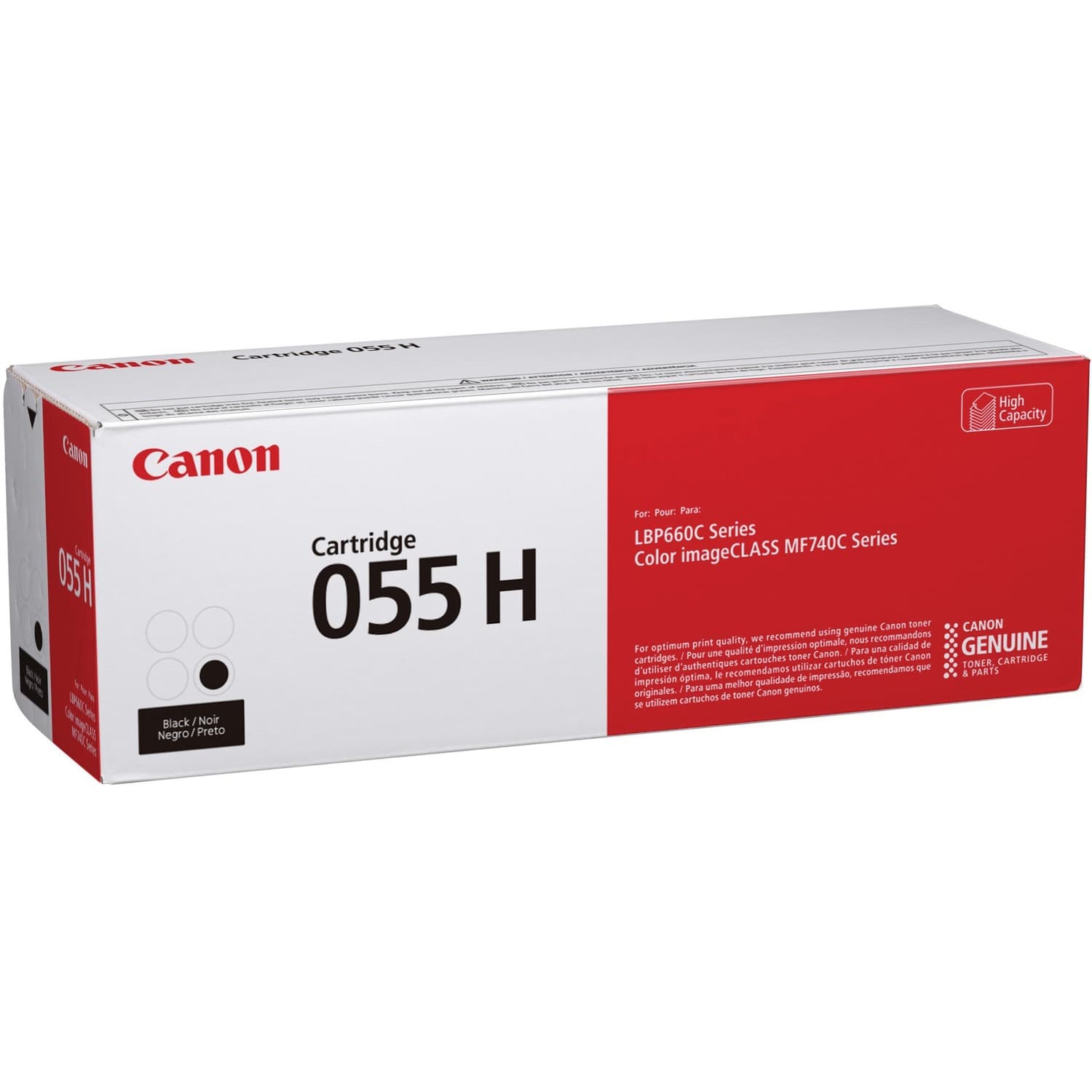Canon 055H Original High Yield Laser Toner Cartridge - Black (3020C001)