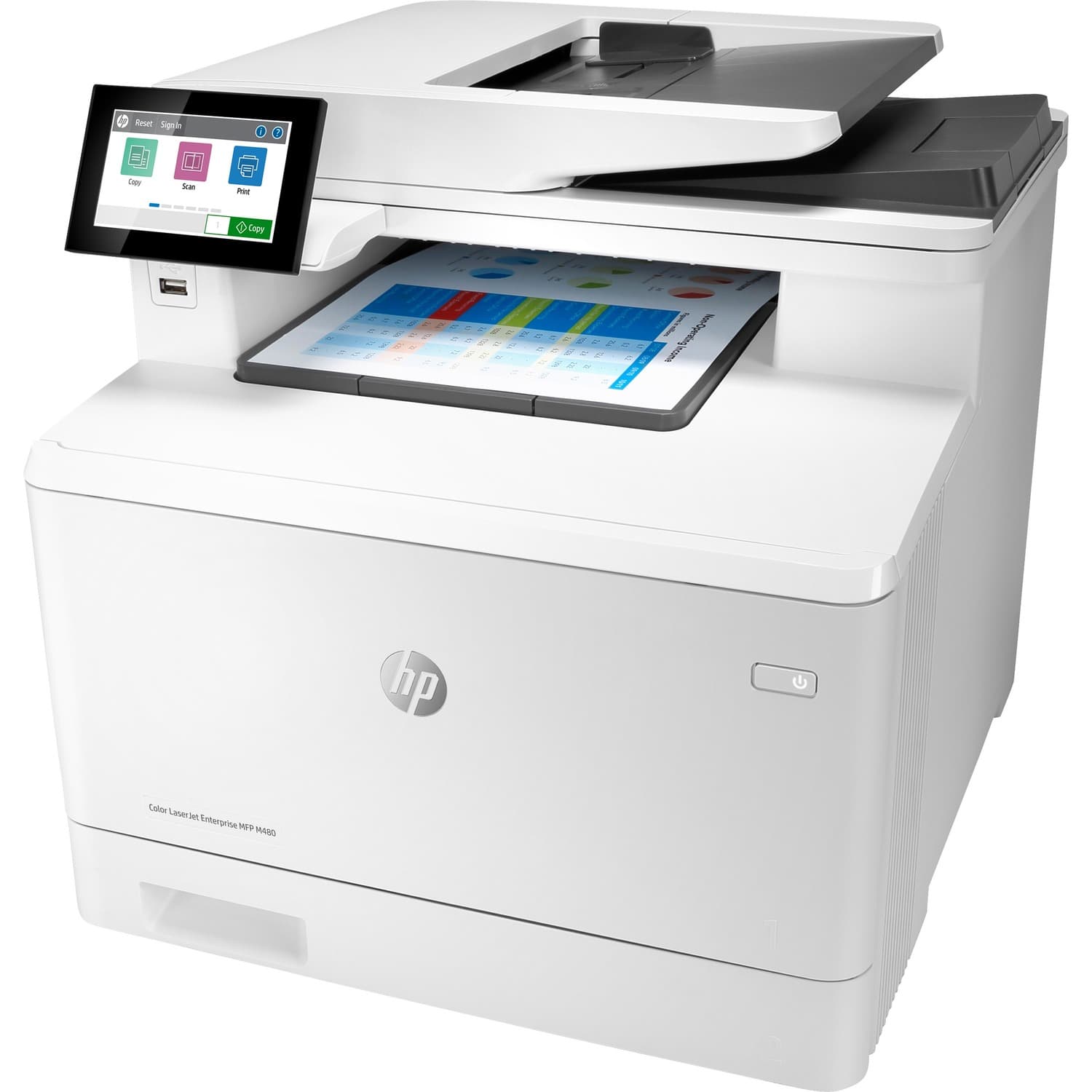 HP LaserJet Enterprise M480f Laser Multifunction Printer - Color (3QA55A)