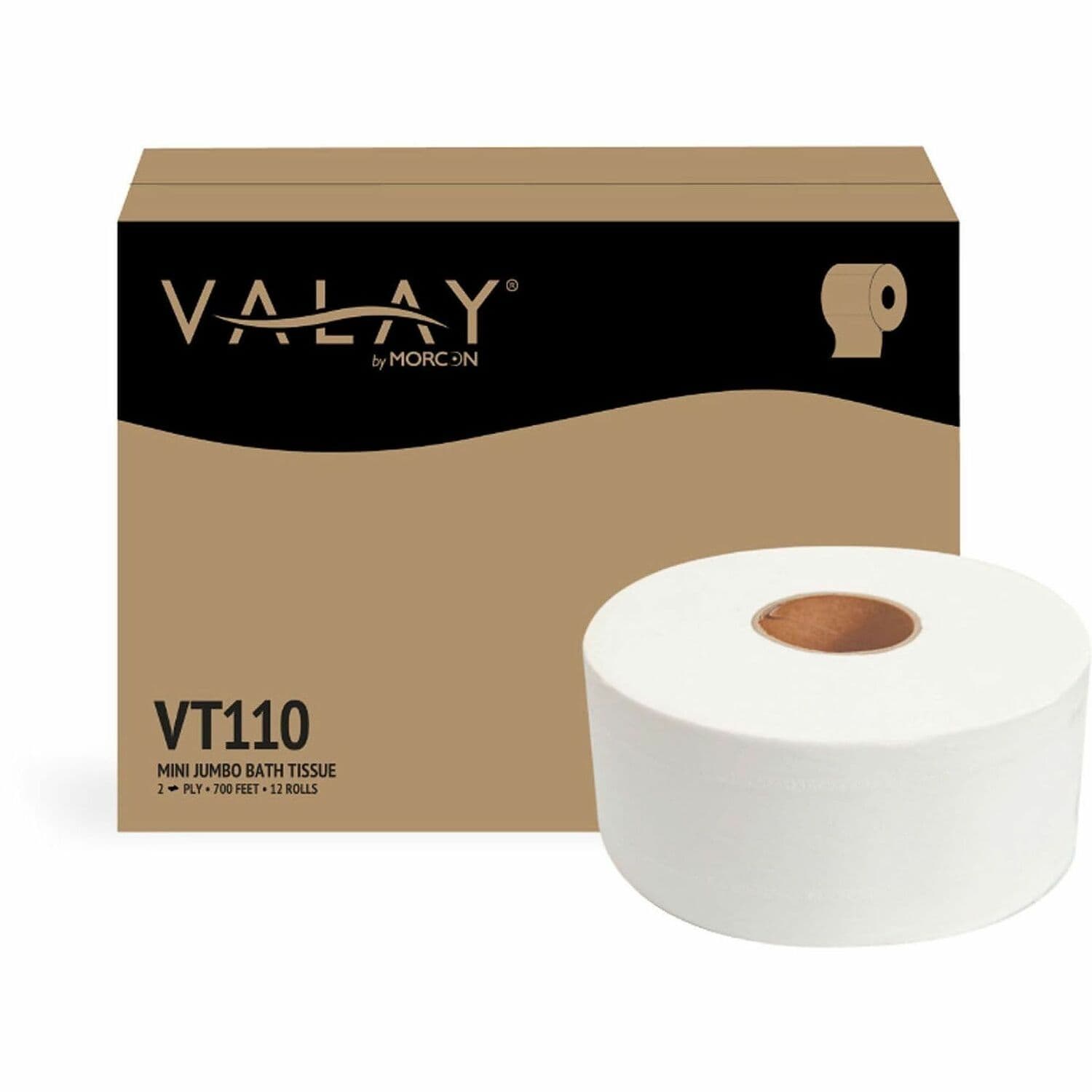 Morcon Valay 2-Ply Mini Jumbo Toilet Paper Rolls