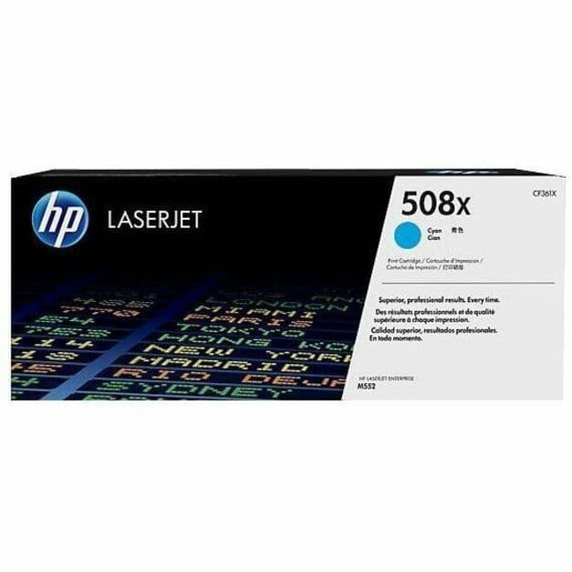HP 508X Original High Yield Laser Toner Cartridge - Cyan (CF361X)