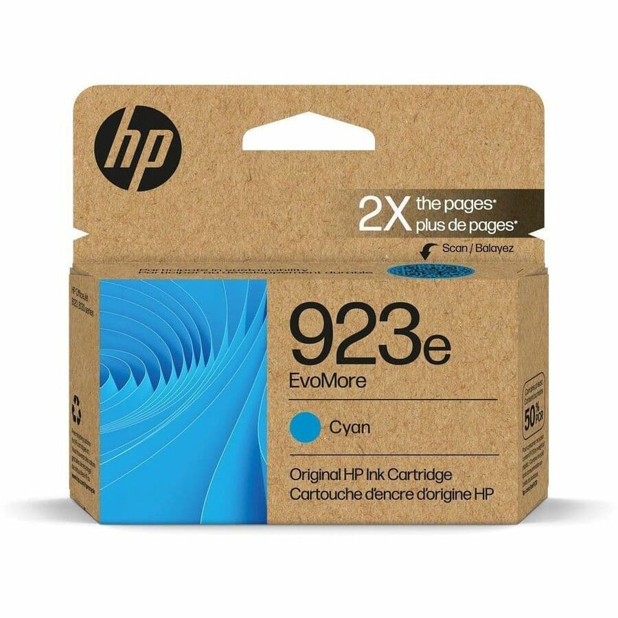 HP EvoMore 923E Original Inkjet Ink Cartridge - Cyan (4K0T4LN)
